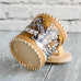 Туесок, баночка, солонка из бересты "Зимний пейзаж" 8х10 см