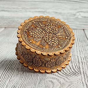 Коробочка "Шишки" 7х4 см