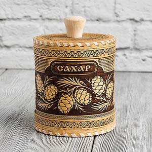 Туесок для сахара "Шишки" 10х11 см