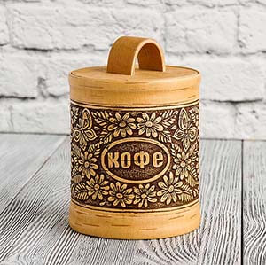 Туесок для кофе "Ромашки" заварной 10х12 см